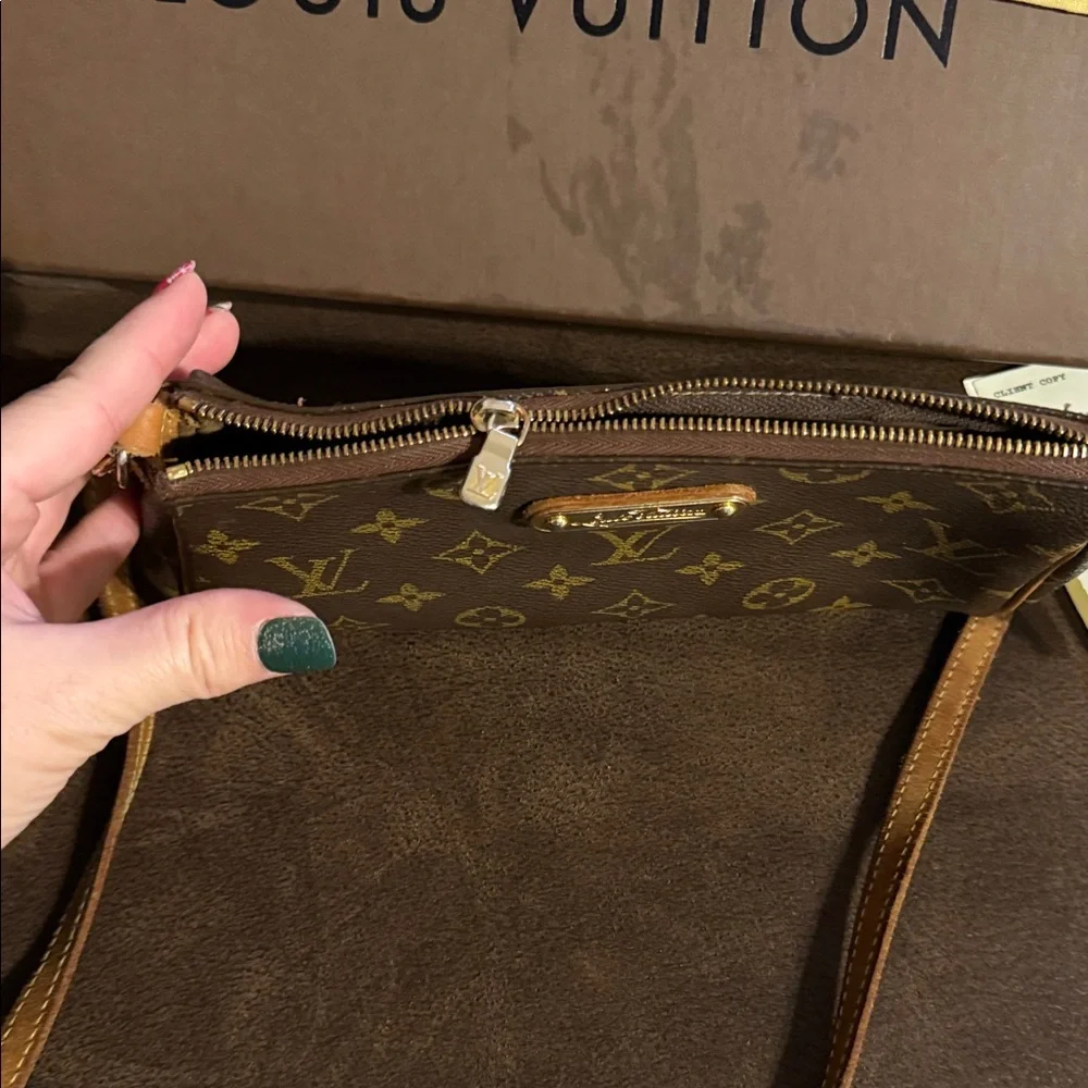 Louis Vuitton Monogram Canvas Crossbody Bag in Brown and Tan